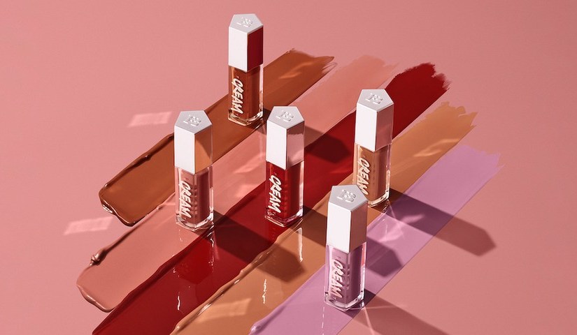 NEW FENTY BEAUTY GLOSS BOMB CREAM  LIP SWATCH | First Impression on Natural brown skin (No&nbsp;Makeup)